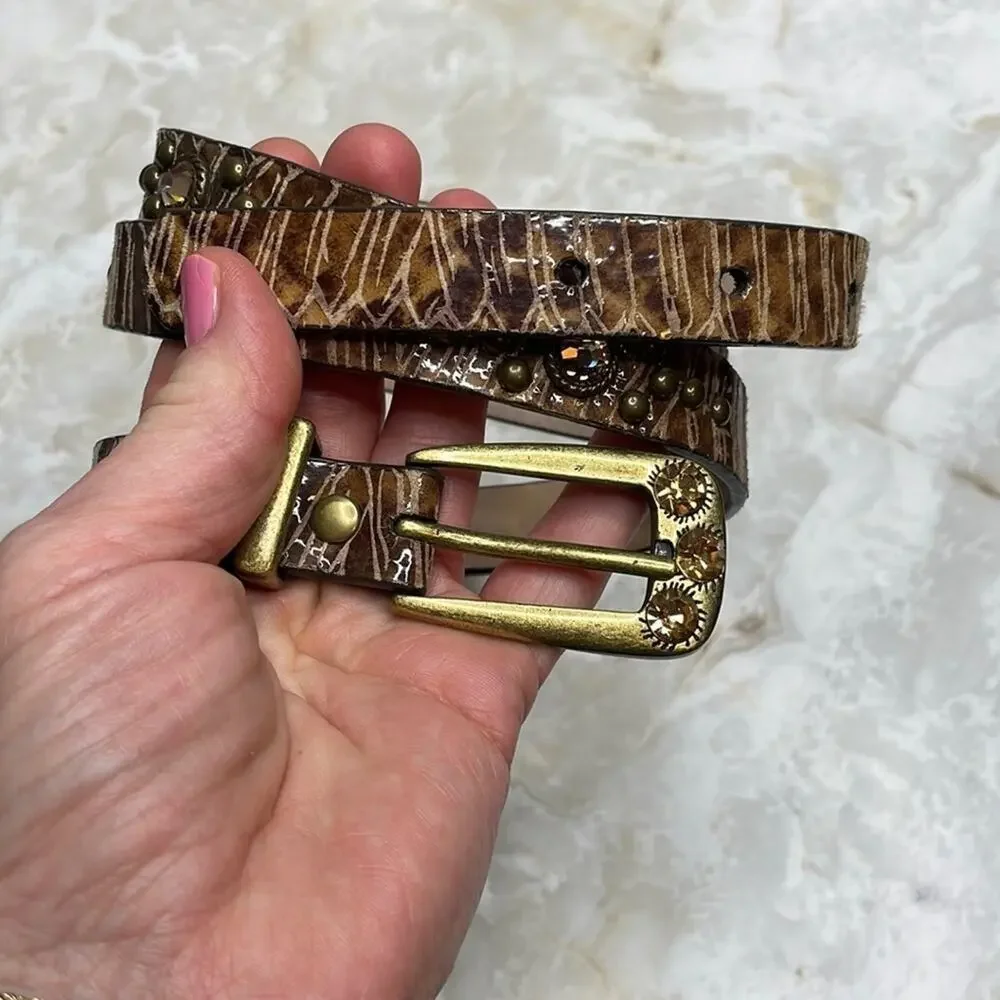 Vintage Caché leather Mcbling belt